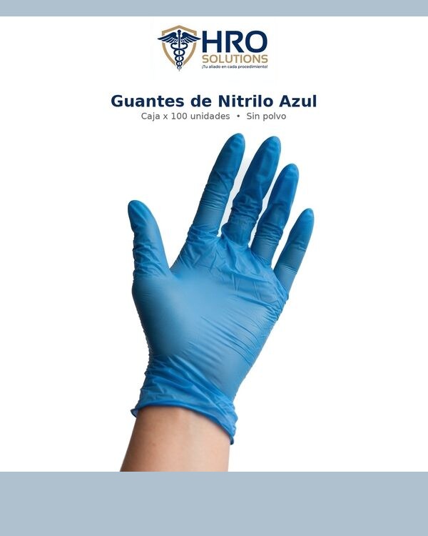 Guantes de nitrilo azul