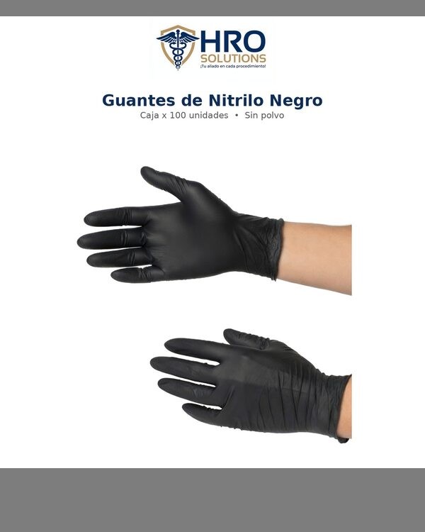 Guantes de nitrilo negro