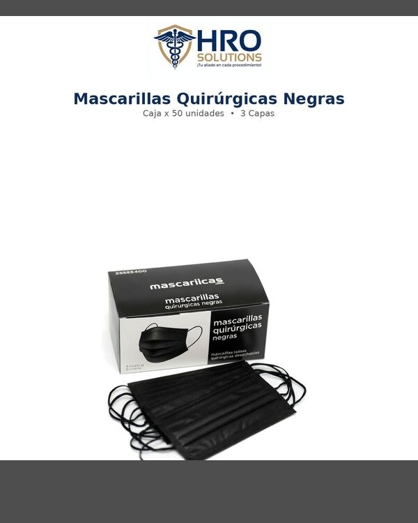 Mascarilla quirúrgica negra